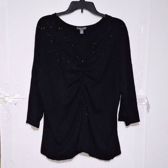 Apt 9 Woman Plus Sized Beaded Knit Baby Doll Style Going Out Top Sparkly Y2K 3X - Picture 1 of 9